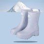 Damen Chelsea Regenstiefel wasserdicht mit Blockabsatz & Profillaufsohle – Saphira