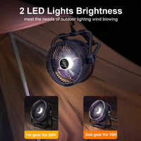 Camping Fan with 20,000mAh Battery, LED Light &amp; Remote Control – WindMate