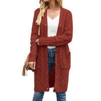 Gestrickte Damen-Cardigan mit Taschen – Noelle