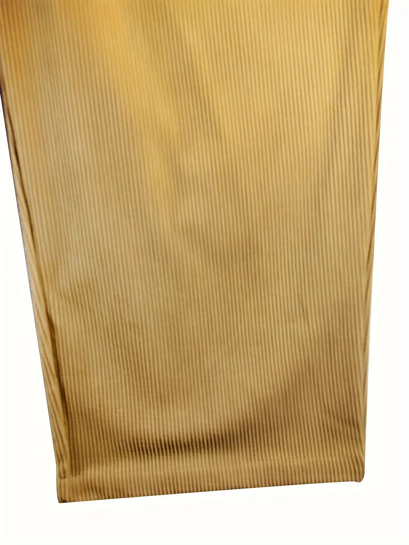 Women's Corduroy Pants with High Waist and Straight Fit – Elvira