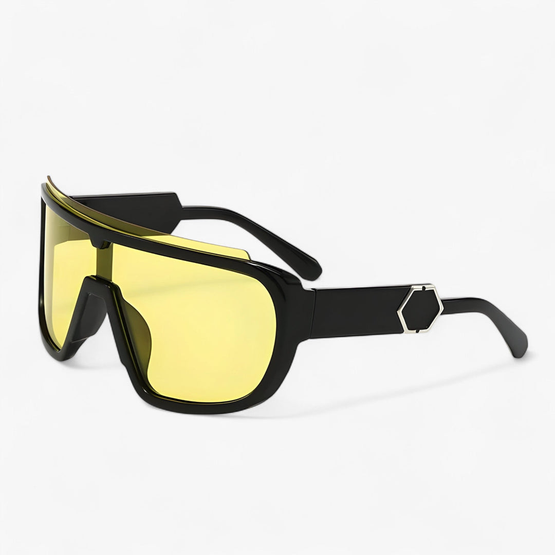 Oversized Monoblock Wraparound Sunglasses – Auron