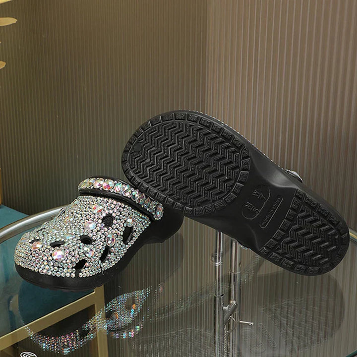 Kristallverzierte Sommer-Damensandalen aus EVA – Alviera