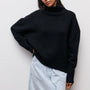 Weicher Oversized Damen-Rollkragenpullover - Celeste
