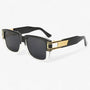 Vintage quadratische Sonnenbrille mit Tropfendetail – Elvoir
