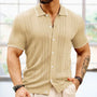 Atmungsaktives & Klassisches Strick-Herren-Poloshirt aus Baumwolle – Leano