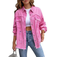Boho-Damen-Jeansjacke mit Ibiza-Flair & Slim Fit für Frühling/Sommer – Yara