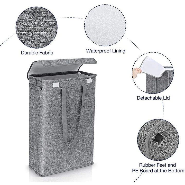 45L Slim Wasmand met Deksel – Neris