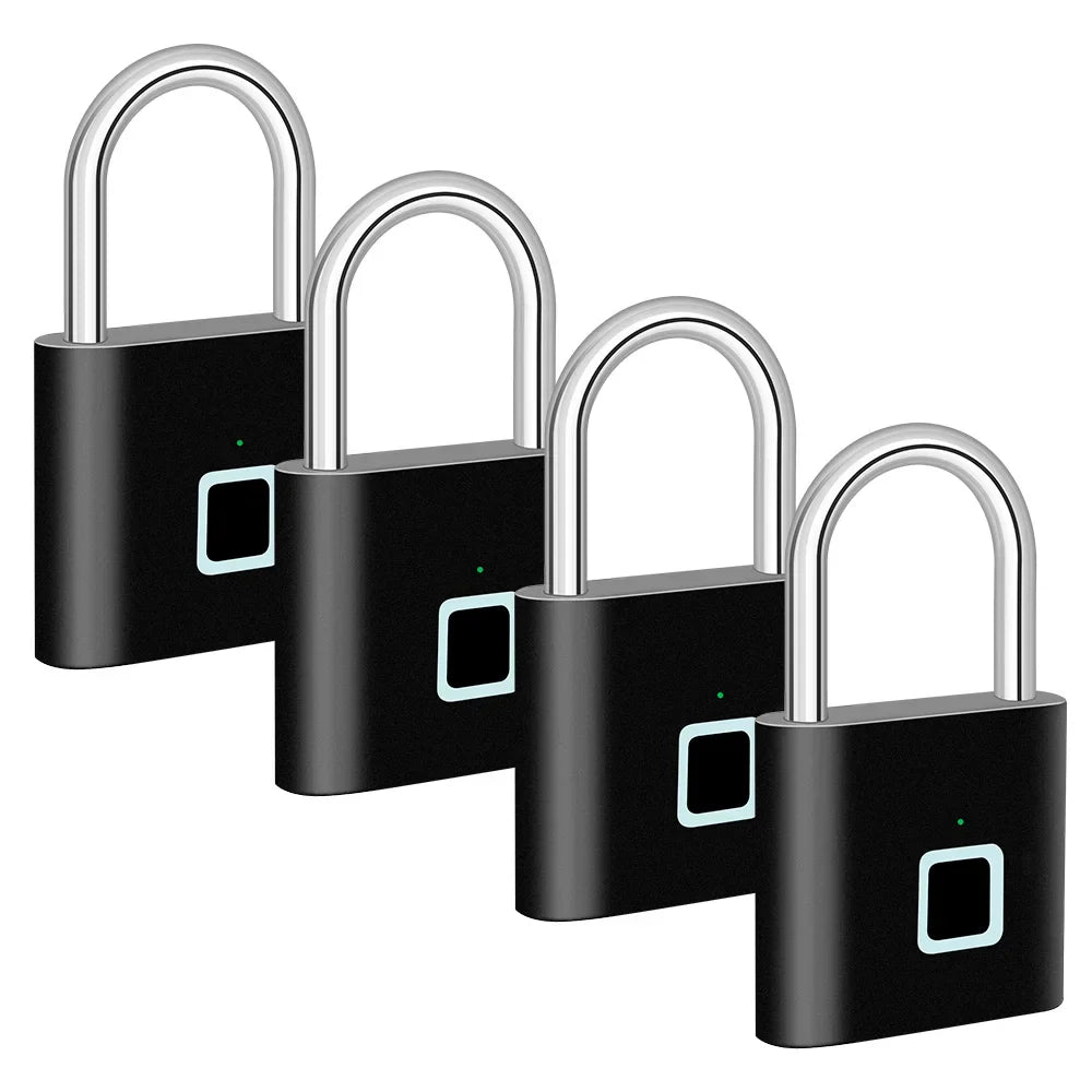 Intelligentes Fingerabdruck-Vorhängeschloss mit USB-Aufladung & wasserdichtem Design – Titan