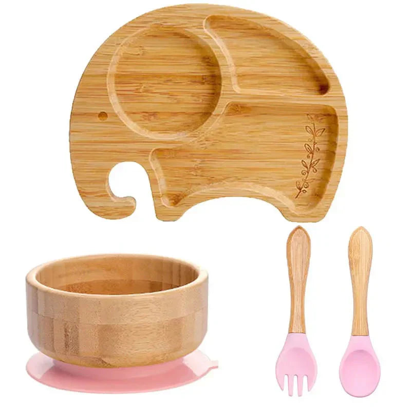Kindergeschirr-Set mit Saugnapf - EcoFeast
