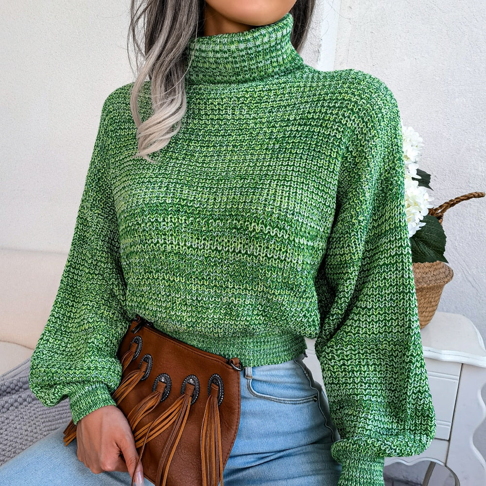 Bequemer gestrickter Rollkragenpullover - Emilia