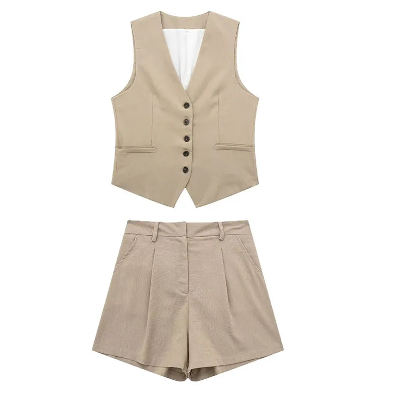 Tweedelige zomeroutfit met vintage-top – Amaya