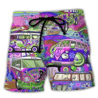 Herren-Badeshorts mit Graffiti-Print – NovaBay