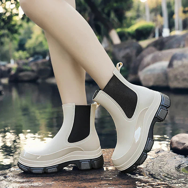 Dames Chelsea Regenlaarzen met Chunky Platformzool – Elara