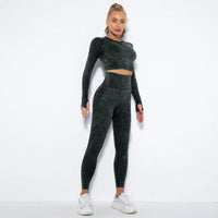 Nahtloses Damen Yoga Set mit Cropped Top - Nova