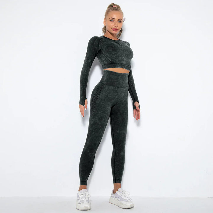 Nahtloses Damen Yoga Set mit Cropped Top - Nova