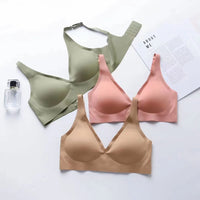 Seamless Bra | Wire-free Comfort with Deep V-neck