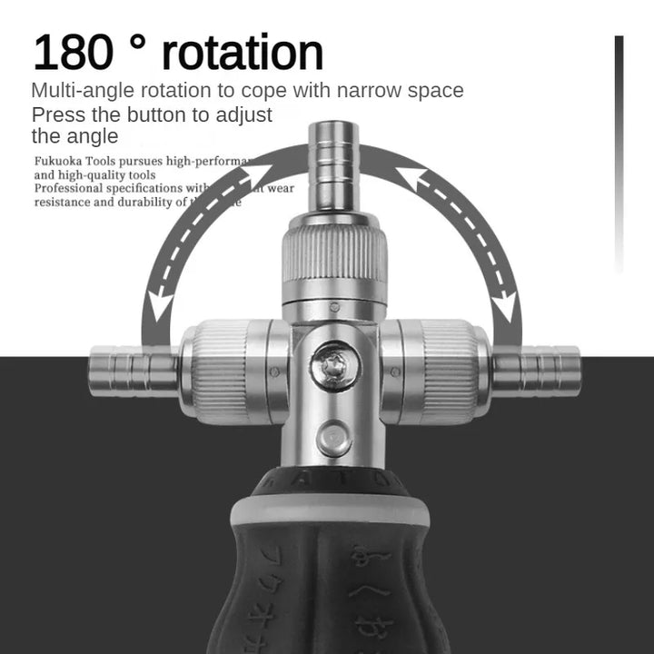 8-in-1 Multifunctional Ratchet Screwdriver with Adjustable Angle – FlexiGrip