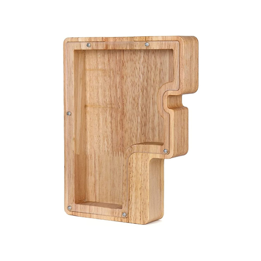 Wooden Alphabet Piggy Bank - LetterSaver