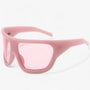 Übergroße Steampunk Sport-Sonnenbrille mit Wraparound-Design – Ignix
