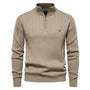 Herren-Baumwollpullover mit Reißverschluss und Stehkragen – Ardel