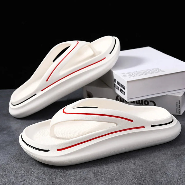 Witte Ultralichte Uuniseks Zomerslippers met Memory Foam Zool – Jureo
