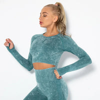 Nahtloses Damen Yoga Set mit Cropped Top - Nova