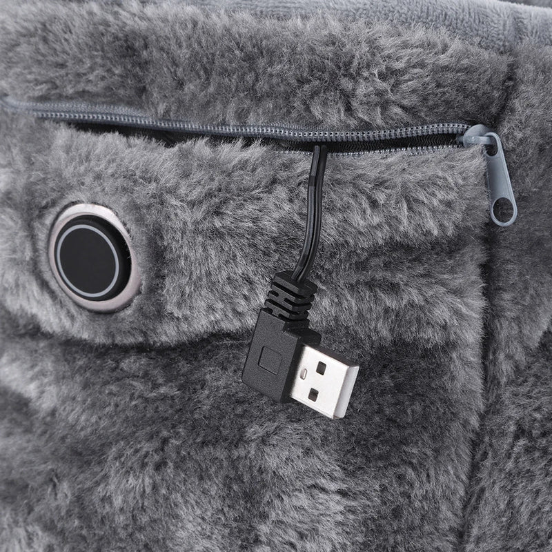 Elektrische USB-slof met pluche voering – WarmFeet
