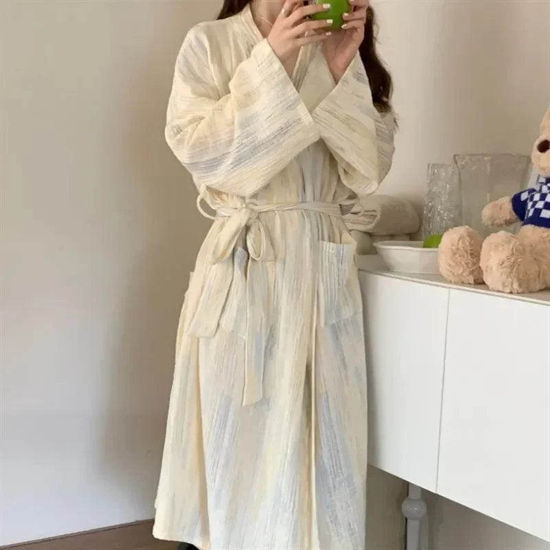 Lässiger Damen Sommerbademantel mit Kimono-Design – Hana