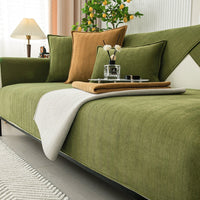 Chenille Sofaschoner mit Fischgrätstruktur – VeluraShield