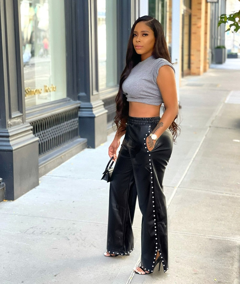 Jenny Leather Pants | A stylish women's trouser