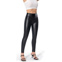 Mattes Leder Damenhose mit Reißverschluss hinten - Lena