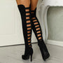 Stilvolle lange Stiefel mit hohem Absatz - Elara