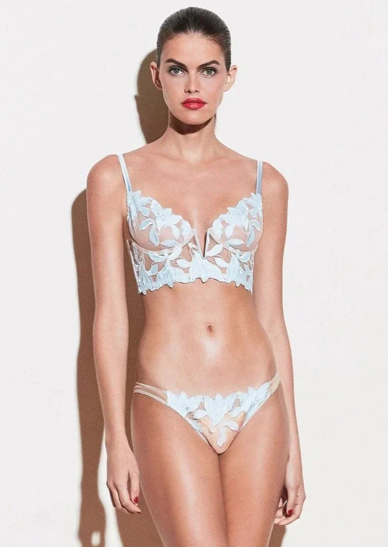 Sexy French Lace Lingerie Set | With Deep V-Neckline