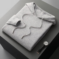 Herren-Hoodie aus Merinowolle – Cassiano