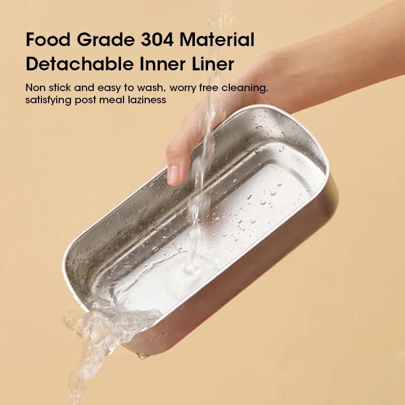 900ml tragbare elektrische Lunchbox Speisenwärmer mit Dampffunktion – HeatMate