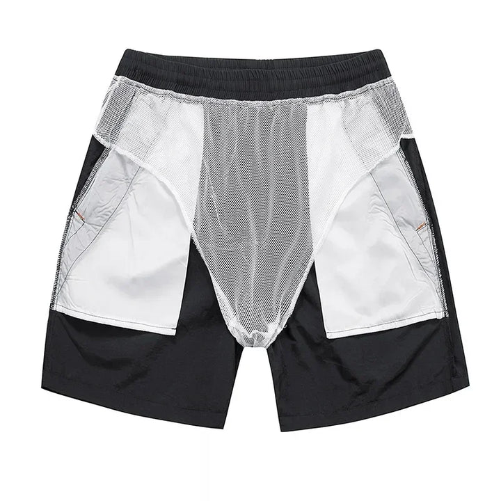 Heren Hardloopshorts met Mesh Binnenbroekje en Ritszakken – Nikoas