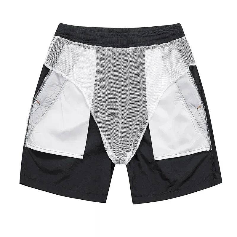 Heren Hardloopshorts met Mesh Binnenbroekje en Ritszakken – Nikoas