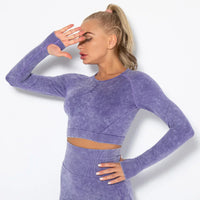 Nahtloses Damen Yoga Set mit Cropped Top - Nova