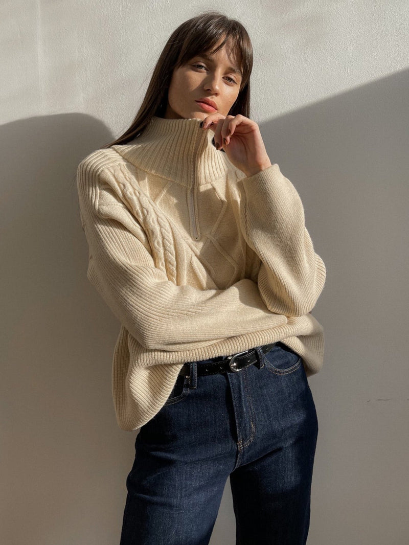 Elaine Pullover | Warmer Wollpullover mit Oversize-Schnitt