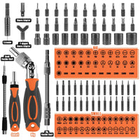 68-in-1 Ratschen-Schraubendreher-Set mit magnetischen Bits & Verlängerung – FortiDrive