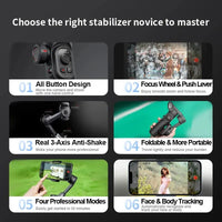 3-Achsen-Smartphone-Gimbal-Stabilisator mit AI-Tracking & Gesichtserkennung – Alvion