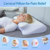 2-in-1 Geheugenfoam Nekpillow met Ergonomisch Contourontwerp – RestAlign
