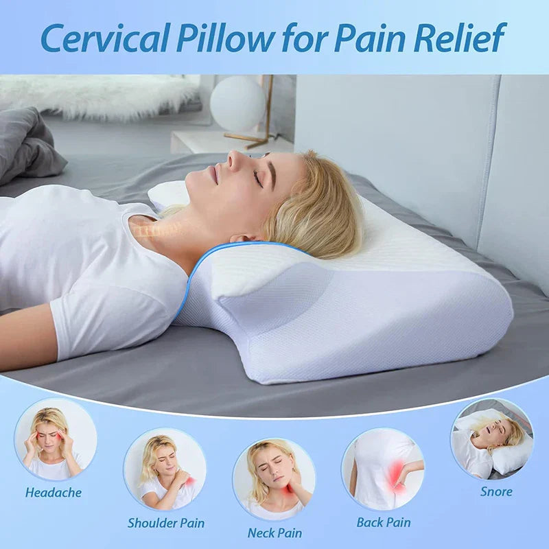 2-in-1 Geheugenfoam Nekpillow met Ergonomisch Contourontwerp – RestAlign