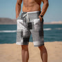 Atmungsaktive Herren-Badeshorts aus Baumwolle mit 3D-Print - Jamal
