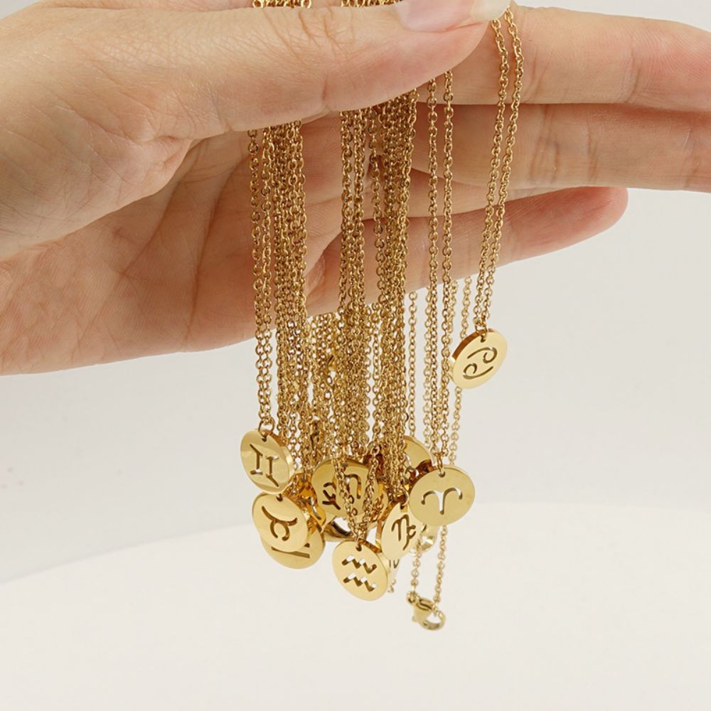 Zodiac Sign Necklace | Stainless Steel so it does not discolor