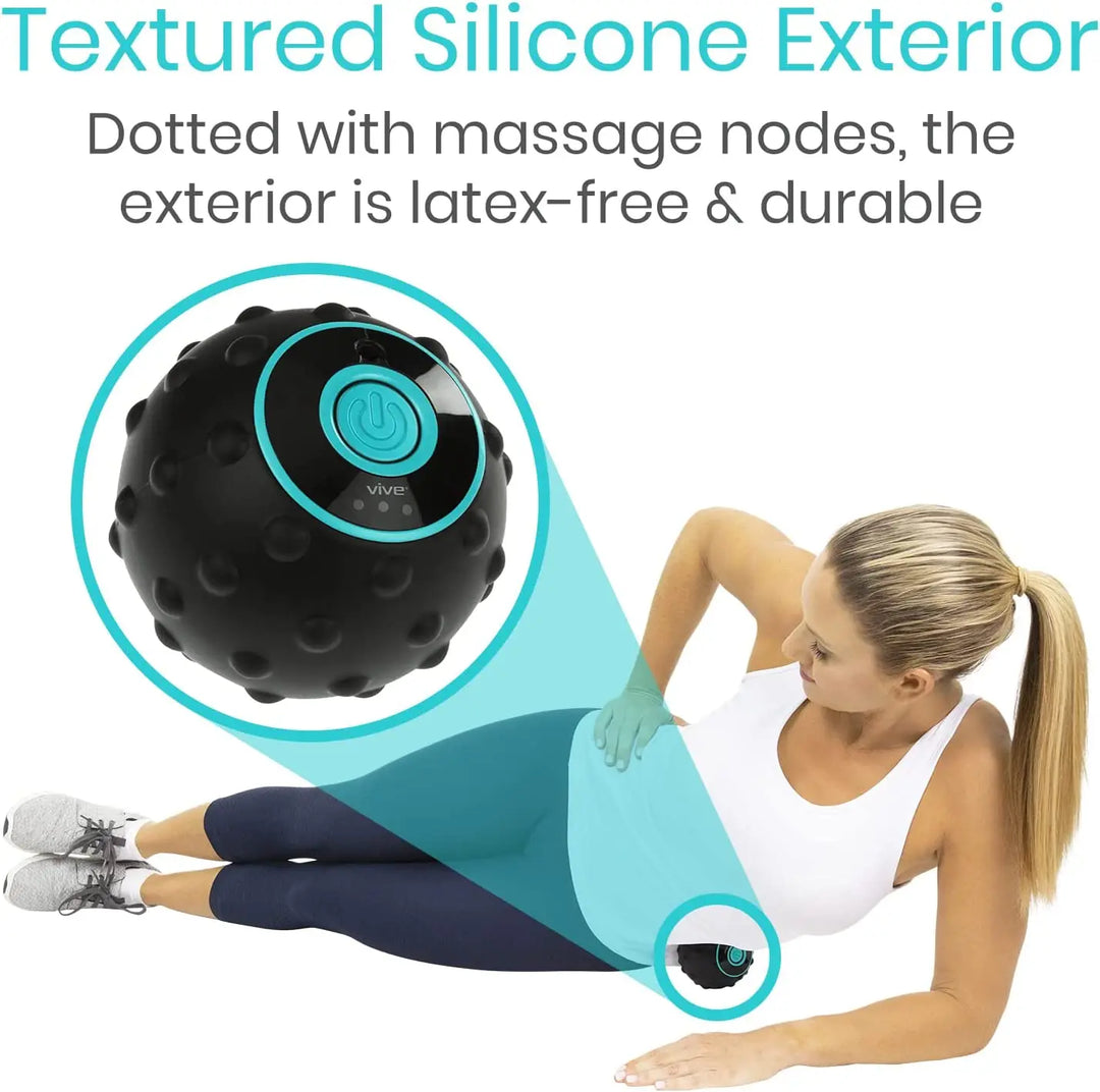 4-Speed ​​Vibrating Massage Ball with Heat Therapy &amp; Textured Surface – FlexiRoll 
