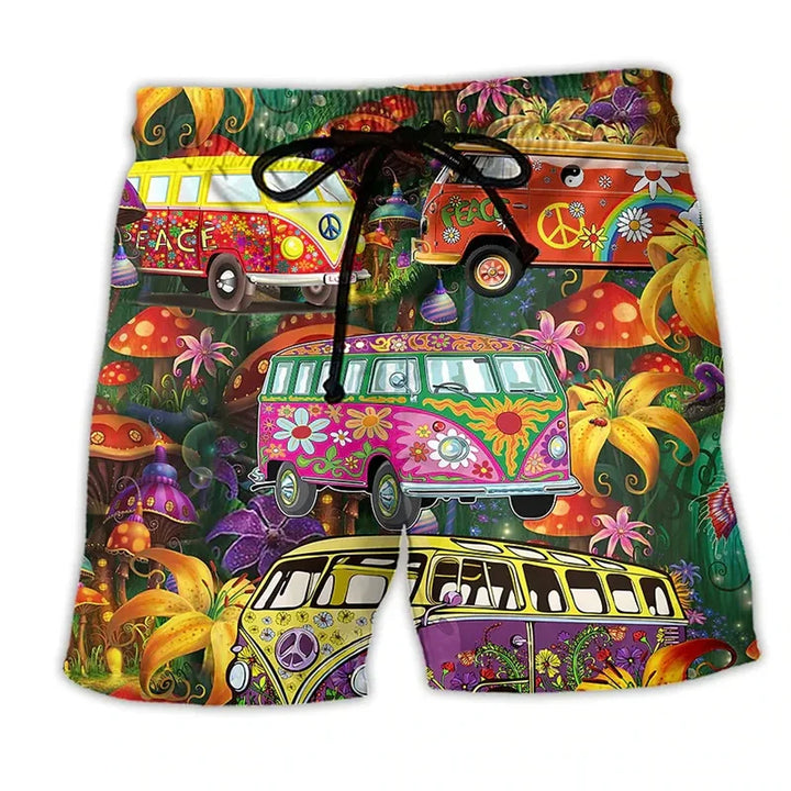 Herren-Badeshorts mit Graffiti-Print – NovaBay