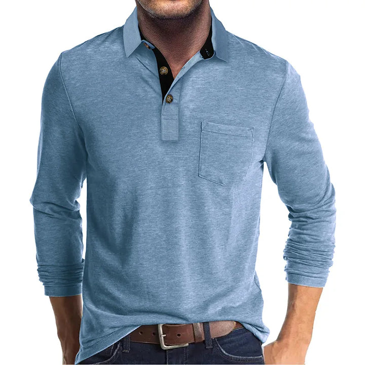 Men's Long Sleeve Polo - Breathable & Versatile – Matteo