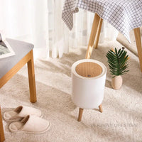 Wooden Tall Waste Bin with Push-on Lid – EcoBin