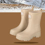 Damen Chelsea Regenstiefel wasserdicht mit Blockabsatz & Profillaufsohle – Saphira